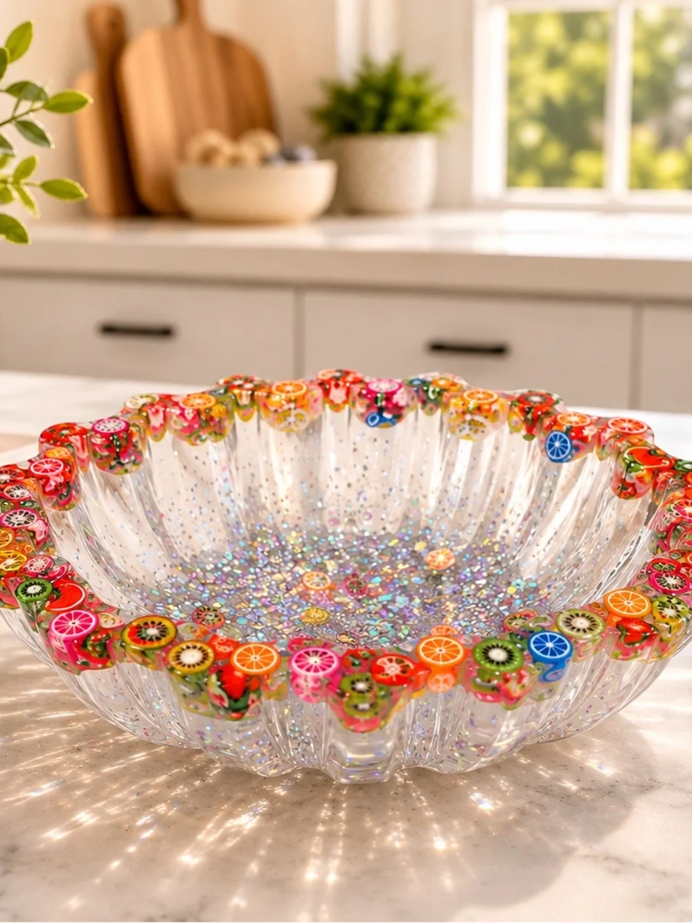 Colorful Fruity Resin Serving Bowl - Set of 4